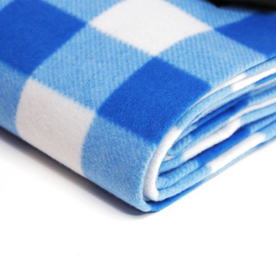 Плед флісовий двосторонній Soft Me Picnic 130х180см синій/білий/чорний - 70030105-03