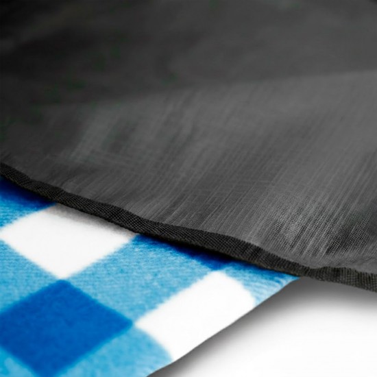 Плед флісовий двосторонній Soft Me Picnic 130х180см синій/білий/чорний - 70030105-03