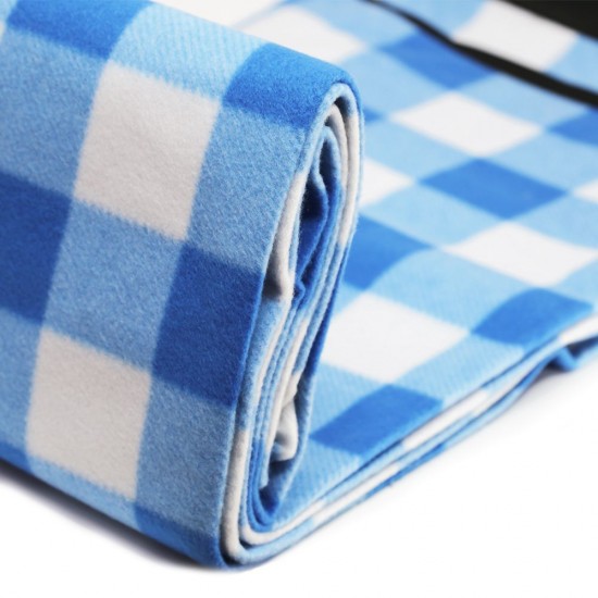 Плед флісовий двосторонній Soft Me Picnic 130х180см синій/білий/чорний - 70030105-03