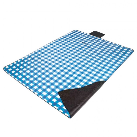 Плед флісовий двосторонній Soft Me Picnic 130х180см синій/білий/чорний - 70030105-03