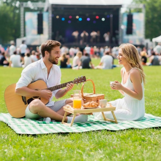 Плед флісовий двосторонній Soft Me Picnic 130х180см зелений/білий/чорний - 70030105-04 Плед флісовий двосторонній Soft Me Picnic 130х180см зелений/білий/чорний - 70030105-04