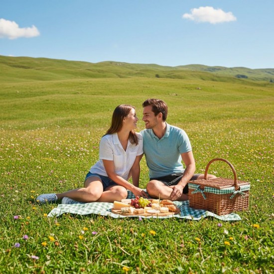 Плед флісовий двосторонній Soft Me Picnic 130х180см зелений/білий/чорний - 70030105-04 Плед флісовий двосторонній Soft Me Picnic 130х180см зелений/білий/чорний - 70030105-04