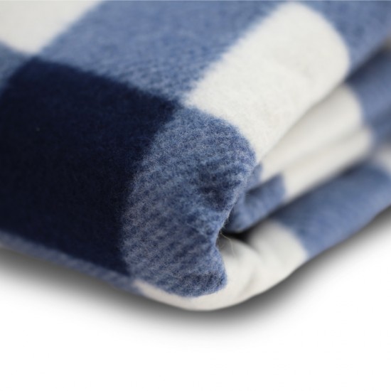 Плед флісовий двосторонній Soft Me Picnic 130х180см темно-синій/білий - 70030105-44 Плед флісовий двосторонній Soft Me Picnic 130х180см темно-синій/білий - 70030105-44