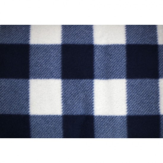 Плед флісовий двосторонній Soft Me Picnic 130х180см темно-синій/білий - 70030105-44 Плед флісовий двосторонній Soft Me Picnic 130х180см темно-синій/білий - 70030105-44