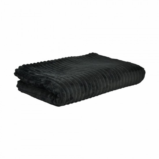Плед флісовий Soft Me Line 130х180см чорний - 70030305-01