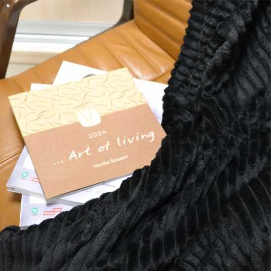 Плед флісовий Soft Me Line 130х180см чорний - 70030305-01