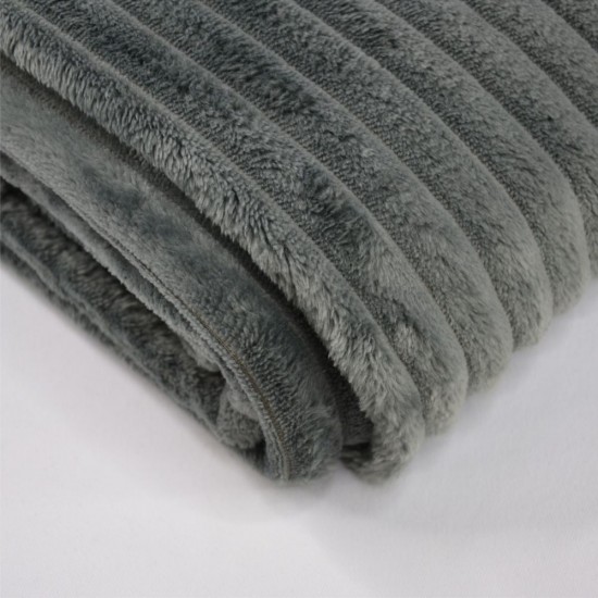 Плед флісовий Soft Me Line 130х180см сірий - 70030305-07