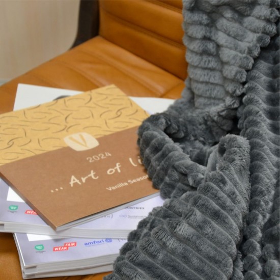 Плед флісовий Soft Me Line 130х180см сірий - 70030305-07