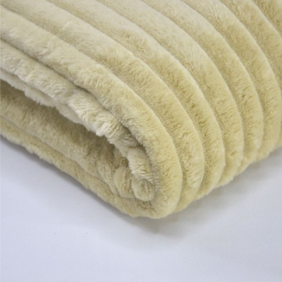 Плед флісовий Soft Me Line 130х180см пісочно-бежевий - 70030305-17