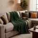 Плед флісовий Soft Me Line 130х180см темно-зелений - 70030305-99