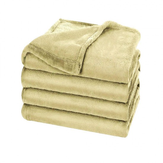 Плед флісовий Soft Me Fancy 130х180см пісочно-бежевий - 70030405-17