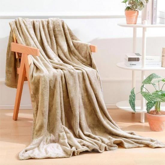 Плед флісовий Soft Me Fancy 130х180см пісочно-бежевий - 70030405-17