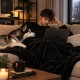 Плед флісовий Soft Me Fancy 130х180см в подарунковій упаковці чорний - 70030405P-01