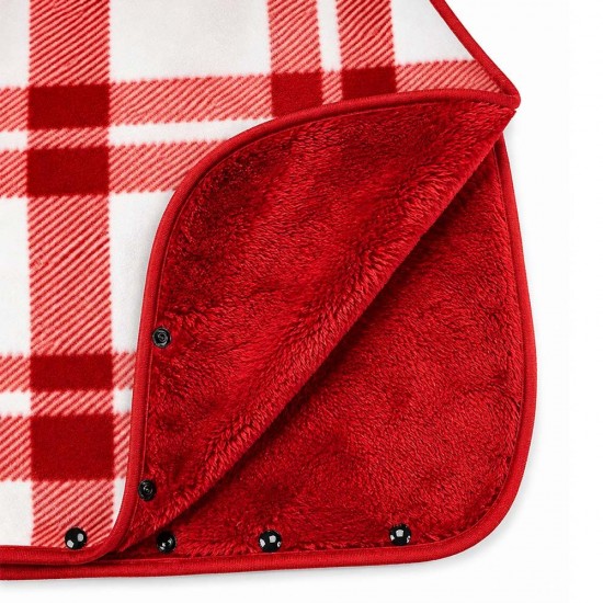 Плед-пончо флісовий Soft Me Poncho L 100х140см червоний/білий - 70030605-02 Плед-пончо флісовий Soft Me Poncho L 100х140см червоний/білий - 70030605-02