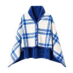 Плед-пончо флісовий Soft Me Poncho L 100х140см синій/білий - 70030605-03 Плед-пончо флісовий Soft Me Poncho L 100х140см синій/білий - 70030605-03