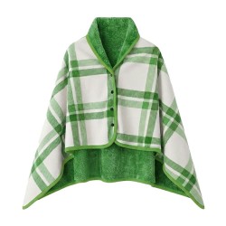 Плед-пончо флісовий Soft Me Poncho L 100х140см зелений/білий - 70030605-04 Плед-пончо флісовий Soft Me Poncho L 100х140см зелений/білий - 70030605-04