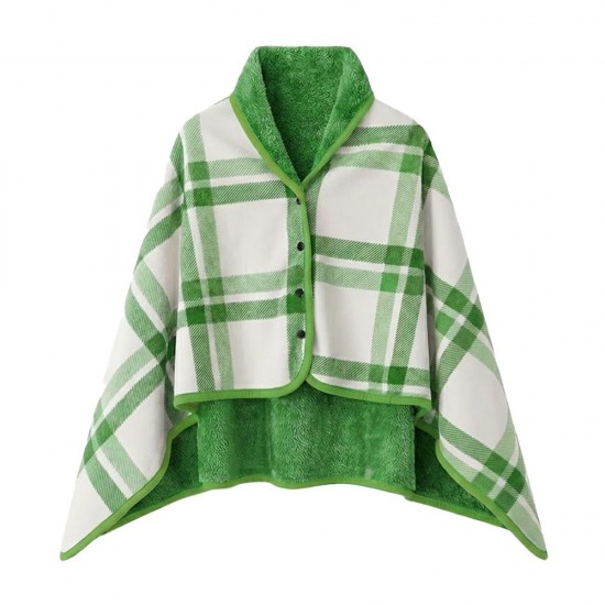 Плед-пончо флісовий Soft Me Poncho L 100х140см зелений/білий - 70030605-04 Плед-пончо флісовий Soft Me Poncho L 100х140см зелений/білий - 70030605-04