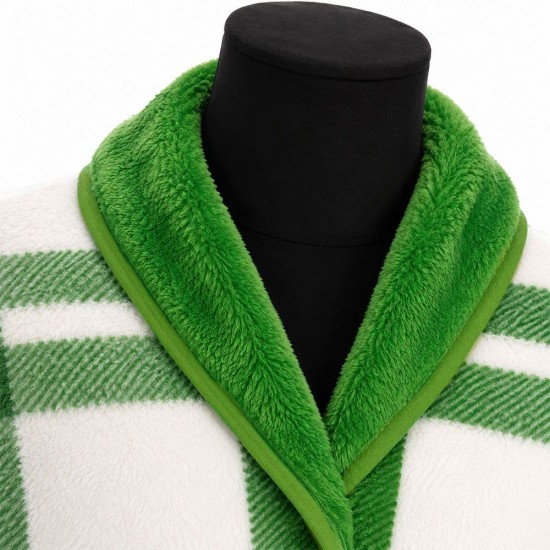 Плед-пончо флісовий Soft Me Poncho L 100х140см зелений/білий - 70030605-04 Плед-пончо флісовий Soft Me Poncho L 100х140см зелений/білий - 70030605-04