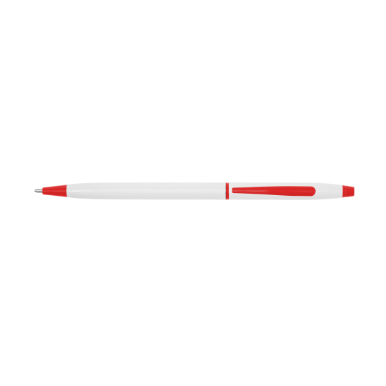 Ручка металева білий/червоний - 9080-2