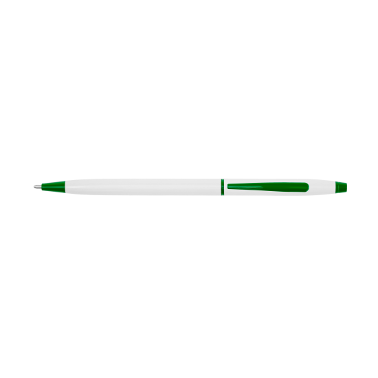 Ручка металева білий/зелений - 9080-4