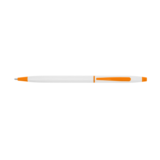 Ручка металева білий/помаранчевий - 9080-6
