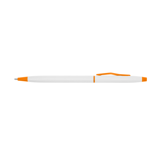 Ручка металева білий/помаранчевий - 9080-6