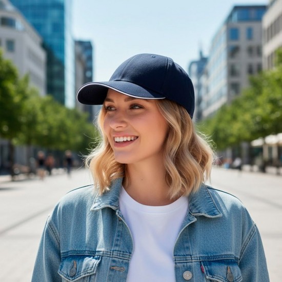 Кепка coFEE Turned sandwich темно-синій/білий - 1734-14 CO