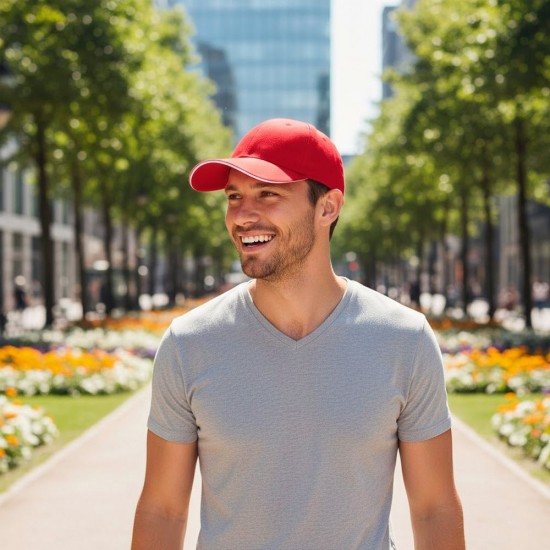 Кепка coFEE Turned sandwich червоний/білий - 1734-5 CO