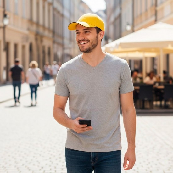 Кепка coFEE Turned sandwich жовтий/темно-синій - 1734-8 CO