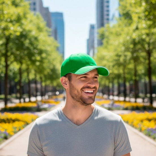 Кепка coFEE Turned sandwich яскраво-зелений/білий - 1734-9 CO