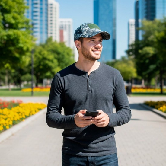 Кепка coFEE Heavy з липучкою велкро піксель синій - 1926-54 CO-V