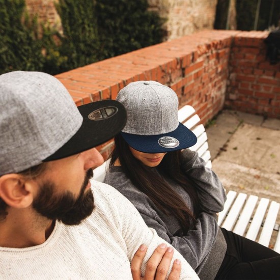 Кепка coFEE Snap melange сірий меланж/темно-синій - 2023-14