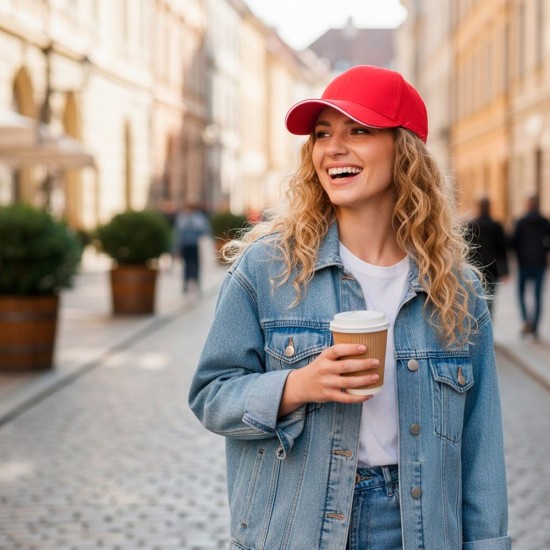 Кепка coFEE Classic sandwich червоний/білий - 2099-5 CO