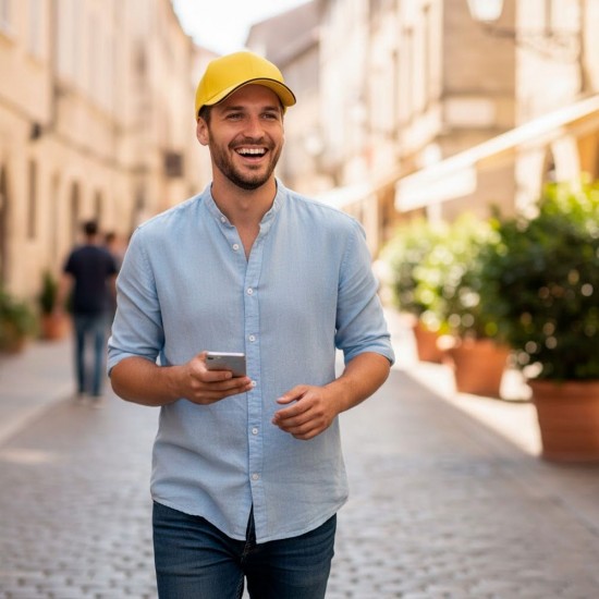 Кепка coFEE Classic sandwich жовтий/темно-синій - 2099-8 CO