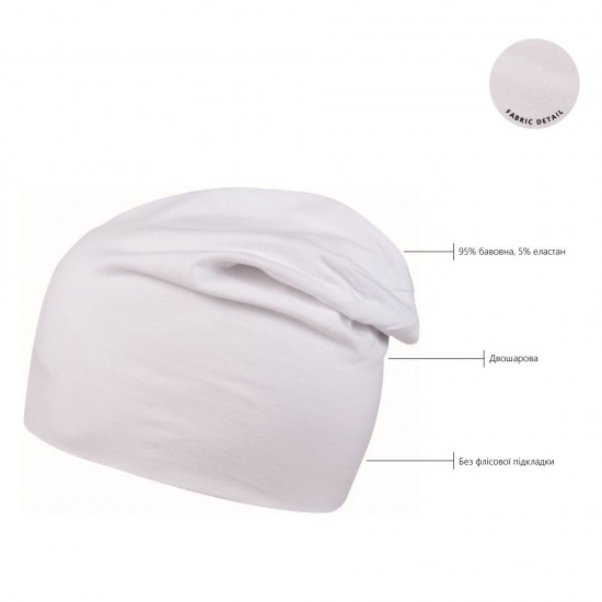 Шапка coFEE Long jersey білий - 3004-6 CO Шапка coFEE Long jersey білий - 3004-6 CO