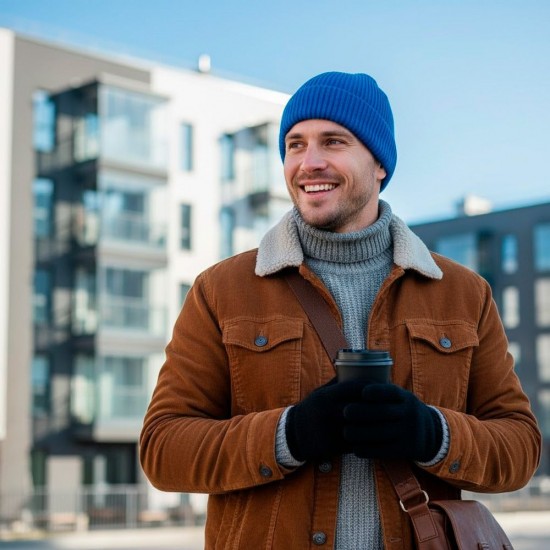 Шапка coFEE Wrap beanie бірюзовий - 3030.18 CO