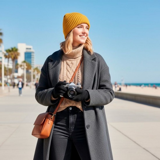 Шапка coFEE Wrap beanie гірчичний - 3030.28 CO