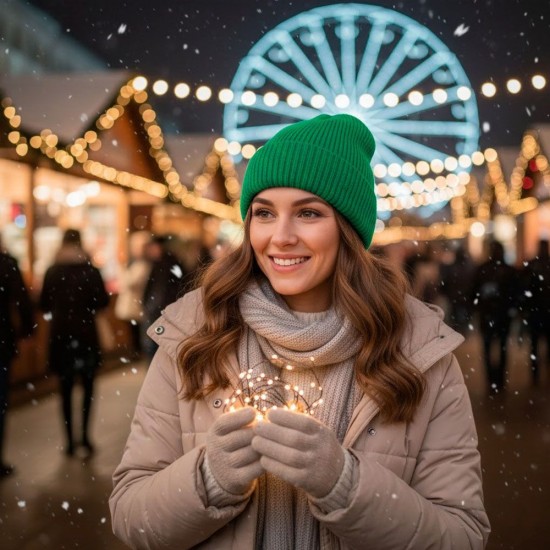 Шапка coFEE Wrap beanie яскраво-зелений - 3030.9 CO