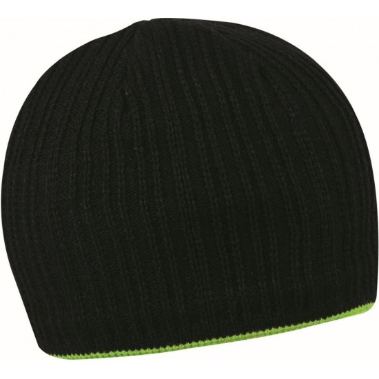 Шапка coFEE Ribbon чорний/неоново-зелений - 3033-3E CO