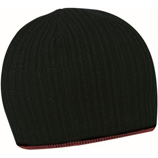 Шапка coFEE Ribbon чорний/бордовий - 3033-3F CO