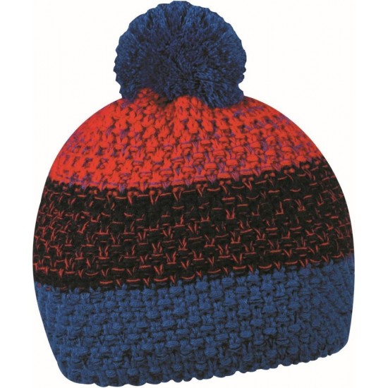 Шапка coFEE Three rows ультрамарин/чорний/червоний - 3041-44 CO