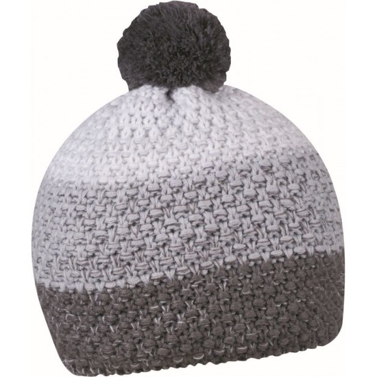 Шапка coFEE Three rows сірий/світло-сірий/білий - 3041-7 CO