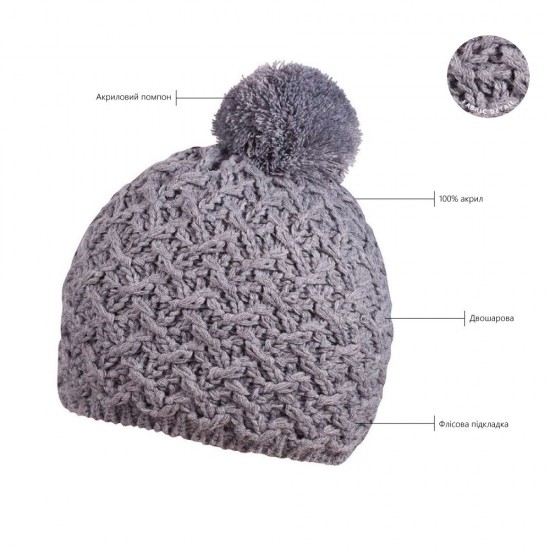 Шапка coFEE Rough style білий - 3044-6A CO