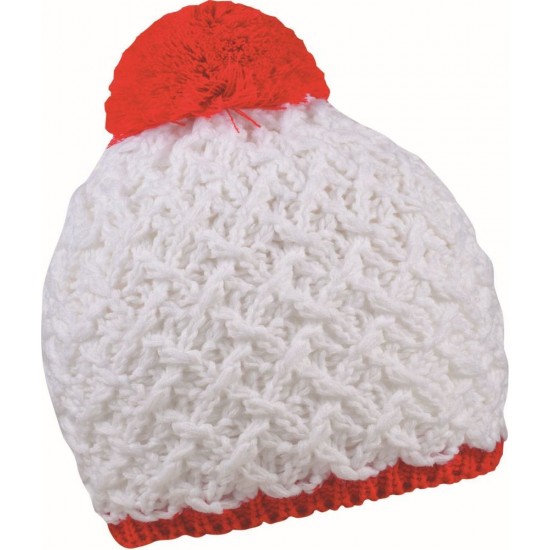 Шапка coFEE Rough style білий/червоний - 3044-6D CO