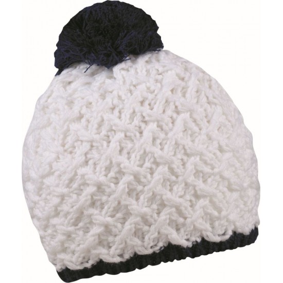 Шапка coFEE Rough style білий/темно-синій - 3044-6E CO