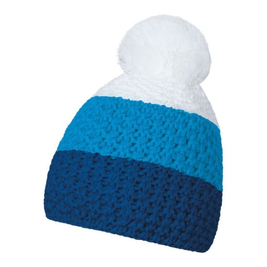 Шапка coFEE Cable knit синій/блакитний/білий - 3045-14