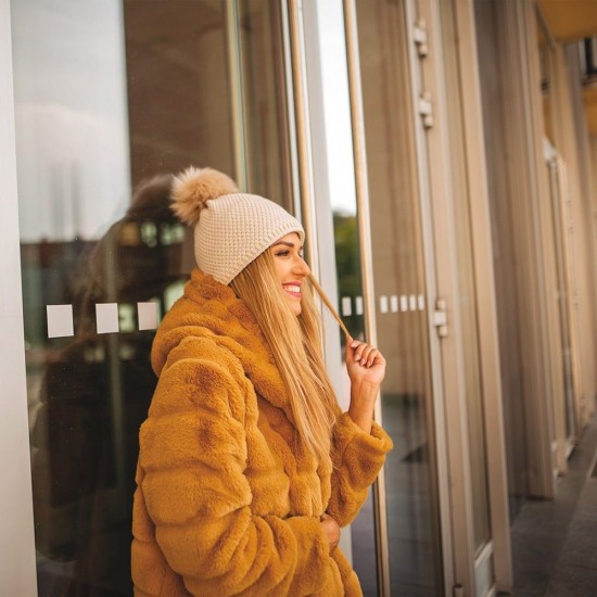 Шапка coFEE Smart fur кремовий - 3047-22 Шапка coFEE Smart fur кремовий - 3047-22