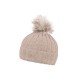 Шапка coFEE Rib fur бежевий - 3048-17