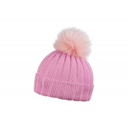 Шапка coFEE Rib fur рожевий - 3048-25