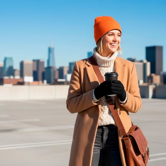 Шапка coFEE Contrasting jersey помаранчевий/чорний - 3049-10 CO Шапка coFEE Contrasting jersey помаранчевий/чорний - 3049-10 CO